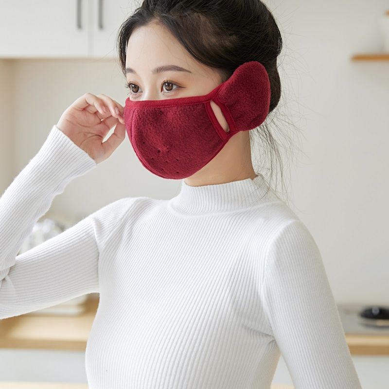 Thermal Mask & Scarf Set – Women’s Winter Warm Fleece with Ear Covers