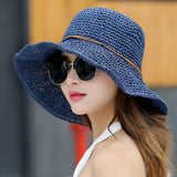 Women’s Raffia Straw Fisherman Hat – Summer Wide Brim Sun Hat