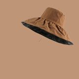 Women’s Wide Brim Cotton Sun Hat – Anti-UV Korean Fisherman Style