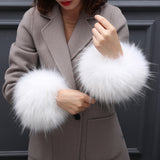 Women’s Furry Windproof Sleeves – Cute Winter Faux Fur Arm Warmers