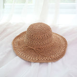 Women’s Summer Hollow Crochet Straw Hat – Breathable & Lightweight