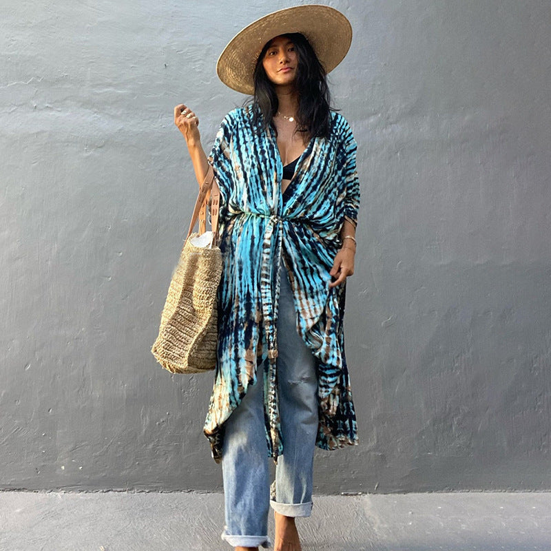 Women’s Resort Beach Cover Up – Lightweight Sun Protection Kimono
