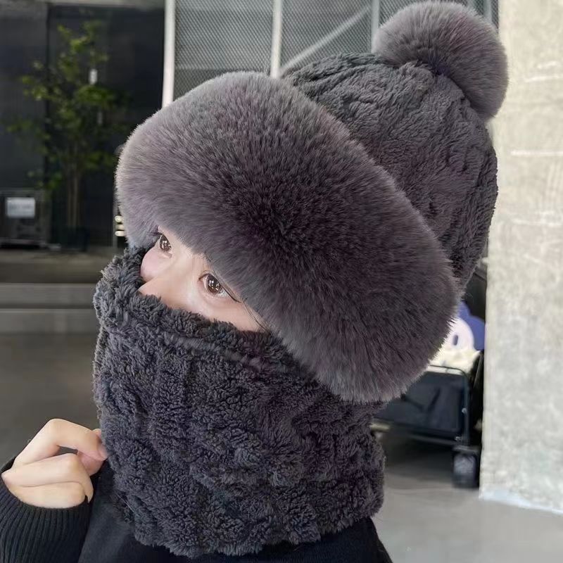 Women’s Winter Fleece Hat with Ear & Wind Protection – Neck Cover Design