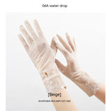 Lightweight Breathable Lace Sun Protection Gloves – Elegant Women’s UV Gloves