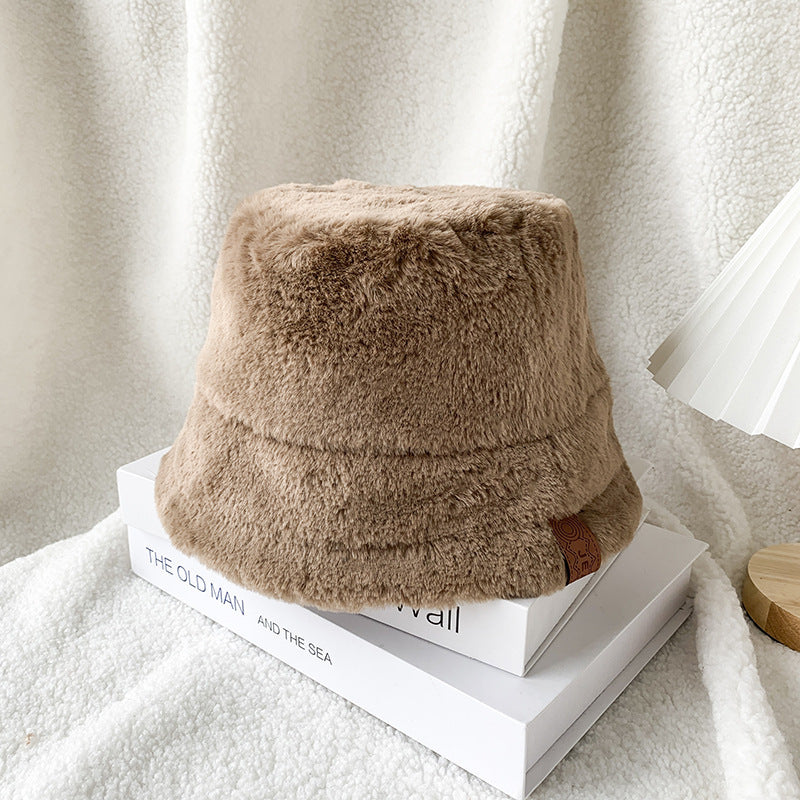 Women’s Fleece-Lined Bucket Hat – Warm Winter Face-Covering Hat