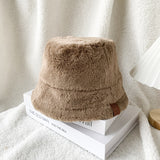 Women’s Fleece-Lined Bucket Hat – Warm Winter Face-Covering Hat