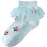 Girls’ Summer Lace Socks – Thin Mesh Princess Style