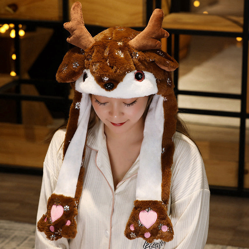 Novelty Movable Christmas Hat – Santa, Snowman & Elk Styles