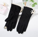 Thin Non-Slip Breathable Touch Screen Gloves – Cotton Short Finger Design