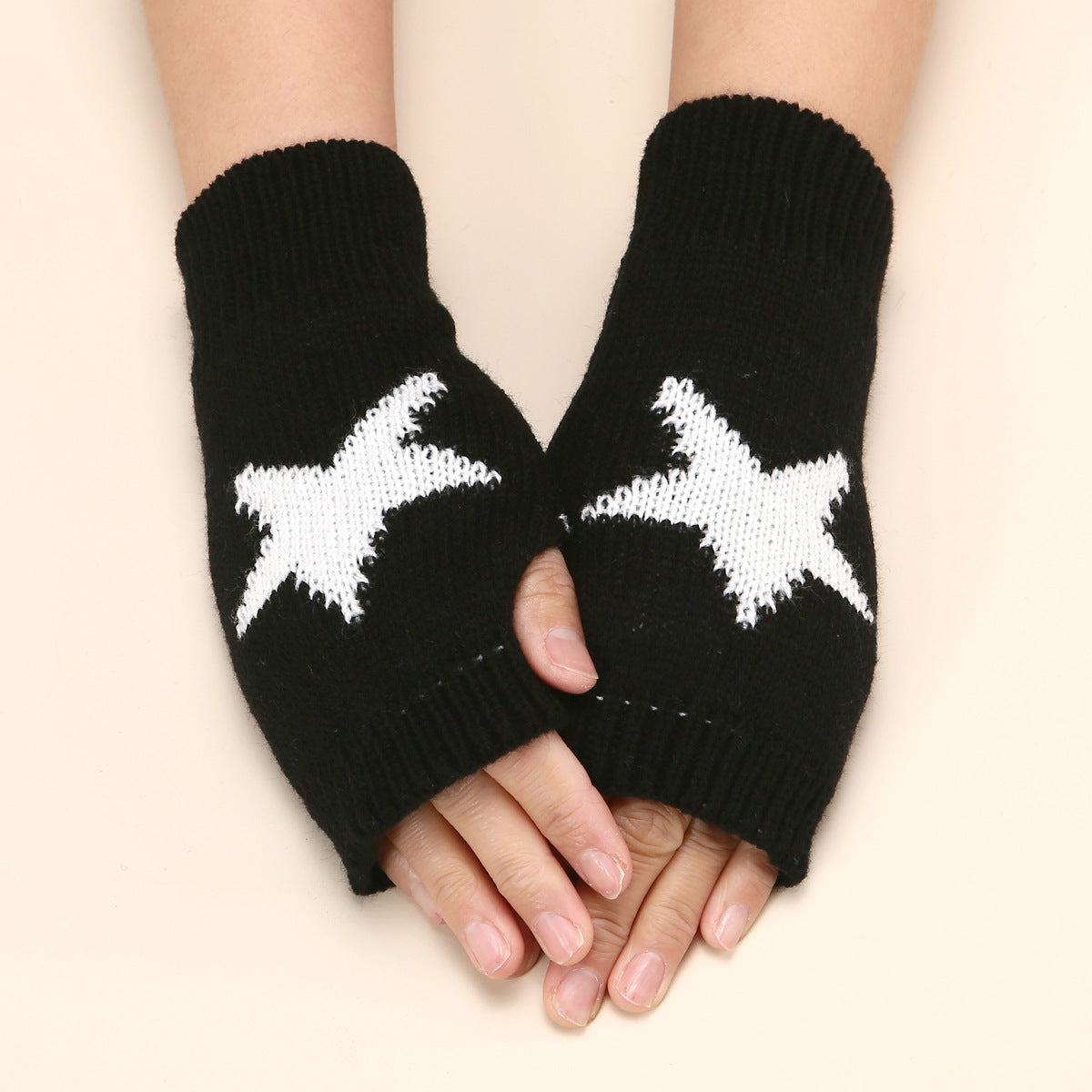 Acrylic Wool Star Oversleeve – Warm Half Finger Arm Warmers