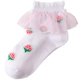 Girls’ Summer Lace Socks – Thin Mesh Princess Style