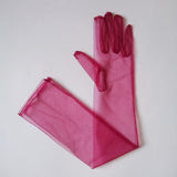 Elegant Tulle Bridal Gloves – Long Finger-Length Wedding Accessories