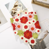 Women’s Crochet Triangle Scarf Headband – Knitted Floral Boho Style