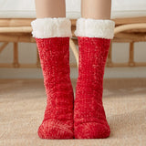 Ladies Winter Warm Plus Velvet Sleeping Floor Socks