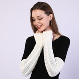 Twist Knit Arm Warmers – Fingerless Winter Sleeve Covers