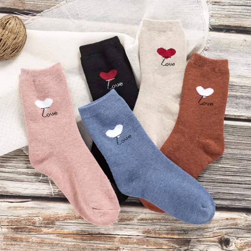 Women’s Winter Mid-Calf Socks – Thick Warm 5-Pair Set