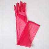 Elegant Tulle Bridal Gloves – Long Finger-Length Wedding Accessories