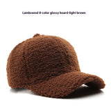 Unisex Lamb Wool Baseball Cap – Warm & Stylish Curved Brim Hat