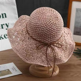 Women’s Handmade Crochet Straw Hat – Summer Sun Protection