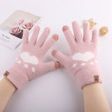 Women’s Cat Paw Touch Screen Gloves – Warm Anti-Cold Winter Design