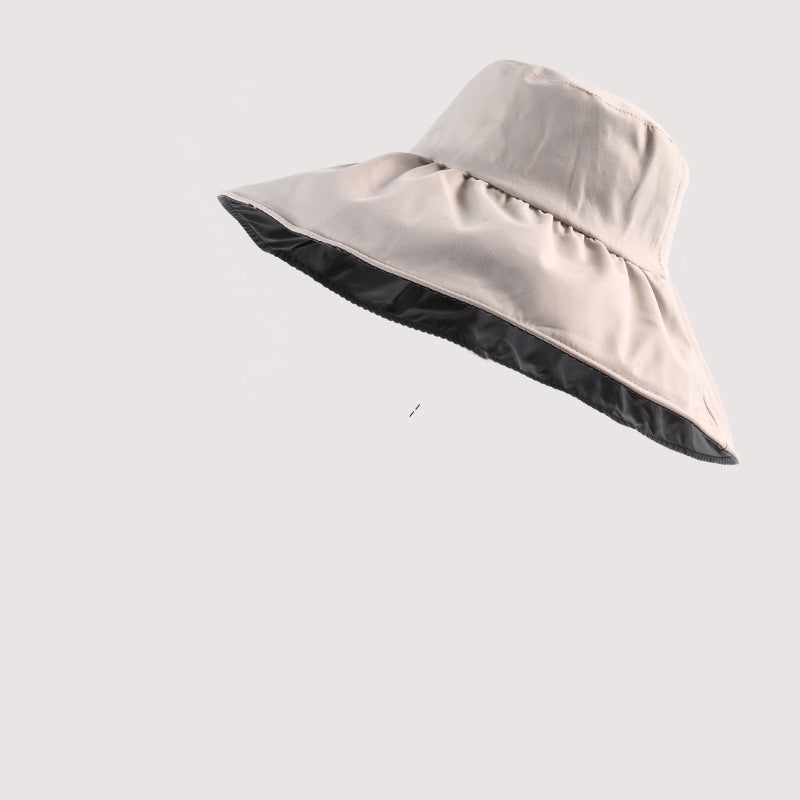 Women’s Wide Brim Cotton Sun Hat – Anti-UV Korean Fisherman Style