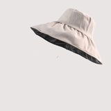 Women’s Wide Brim Cotton Sun Hat – Anti-UV Korean Fisherman Style