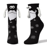 Halloween & Christmas Magnetic Hand Socks – Fun Couple Stockings