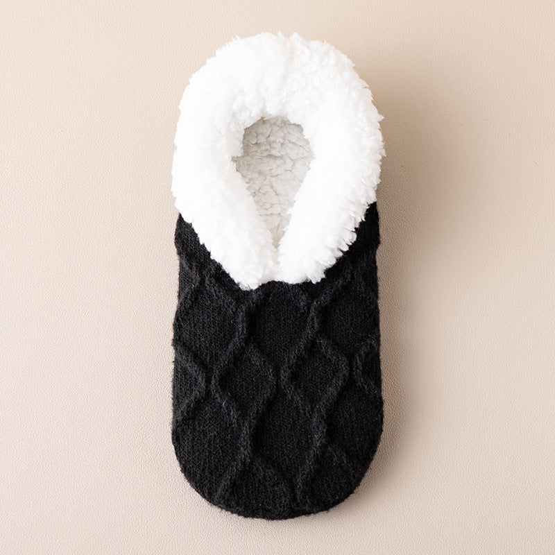 Unisex Plush Winter Slipper Socks – Non-Slip Fuzzy Thermal Floor Socks