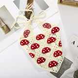 Women’s Crochet Triangle Scarf Headband – Knitted Floral Boho Style