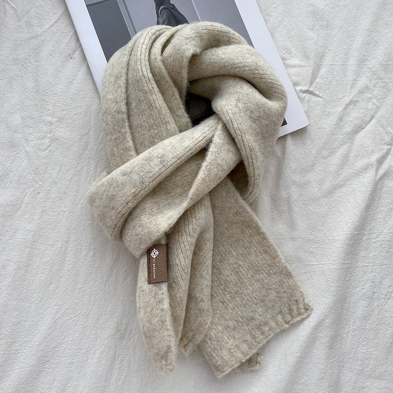 Soft Knit Wool Scarf – Cozy Winter Wrap in 18 Colors