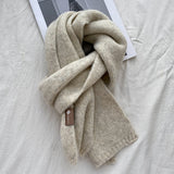 Soft Knit Wool Scarf – Cozy Winter Wrap in 18 Colors