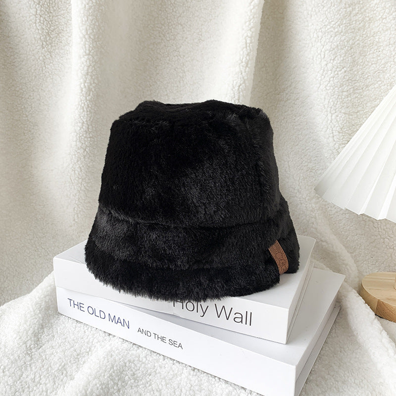 Women’s Fleece-Lined Bucket Hat – Warm Winter Face-Covering Hat