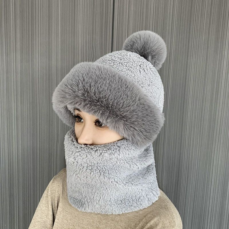Women’s Winter Fleece Hat with Ear & Wind Protection – Neck Cover Design