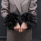 Women’s Furry Windproof Sleeves – Cute Winter Faux Fur Arm Warmers