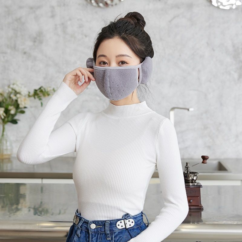 Thermal Mask & Scarf Set – Women’s Winter Warm Fleece with Ear Covers