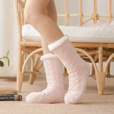 Ladies Winter Warm Plus Velvet Sleeping Floor Socks