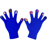 DIY Split Finger Knitted Gloves with Colorful Diamond Design – Street Style