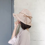 Women’s Raffia Straw Fisherman Hat – Summer Wide Brim Sun Hat