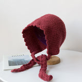 Women’s Lace Knitted Wool Hat – Vintage Style Lei Feng Beanie