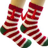 Magnetic Christmas Couple Socks – Coral Fleece Warm Slipper Tube