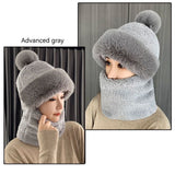 Women’s Winter Fleece Hat with Ear & Wind Protection – Neck Cover Design