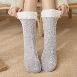 Ladies Winter Warm Plus Velvet Sleeping Floor Socks