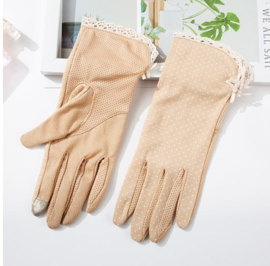 Thin Non-Slip Breathable Touch Screen Gloves – Cotton Short Finger Design