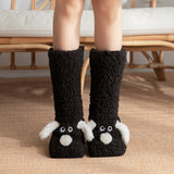 Women’s Plush Dog Floor Socks – Cute Non-Slip Winter Warm Design