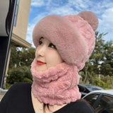 Women’s Winter Fleece Hat with Ear & Wind Protection – Neck Cover Design