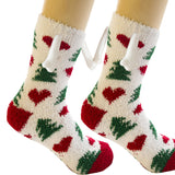 Magnetic Christmas Couple Socks – Coral Fleece Warm Slipper Tube