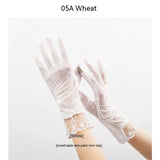Lightweight Breathable Lace Sun Protection Gloves – Elegant Women’s UV Gloves