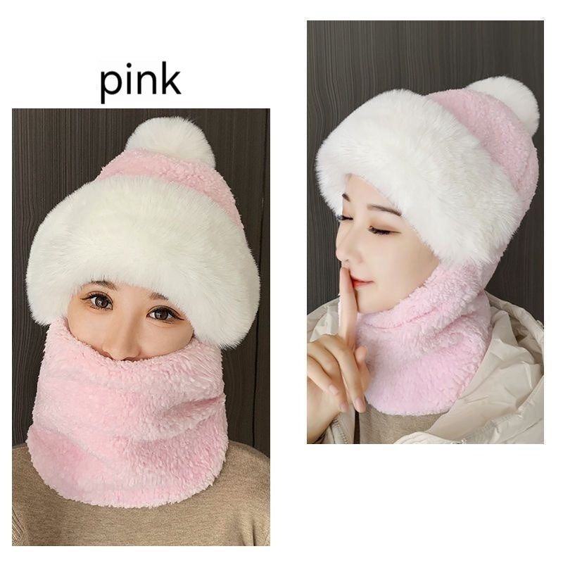 Women’s Winter Fleece Hat with Ear & Wind Protection – Neck Cover Design