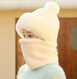 Women’s Winter Fleece Hat with Ear & Wind Protection – Neck Cover Design