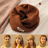 4-in-1 Knit Scarf Mask – Faux Cashmere Winter Face Wrap